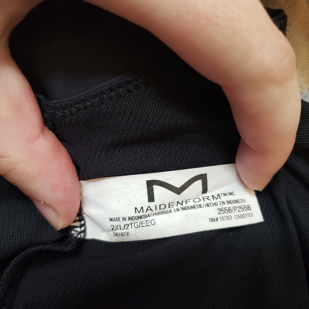 Maidenform Black Sleeveless Shapewear Spanx Bodysuit 2Xl - Picture 10 of 10